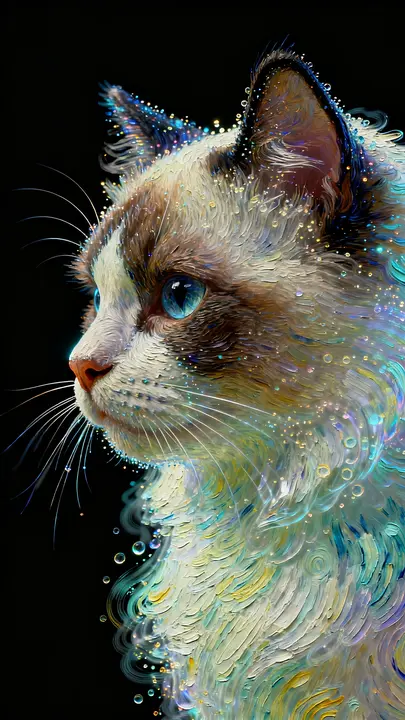 印象派风格·猫咪